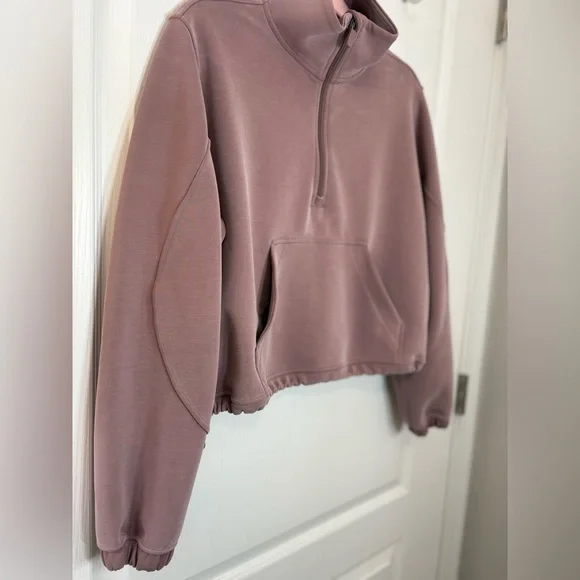 Lululemon•Brushed Softstreme Half Zip Cinch Pullover•Twilight Rose•FLAWLESS•8 - Picture 7 of 16